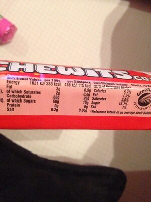 Chewits Strawberry Flavour