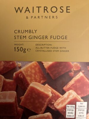 Crumbly Stem Ginger Fudge