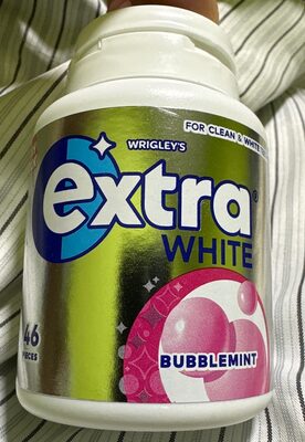 White Bubblemint Chewing Gum Sugar Free Bottle Pieces